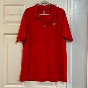 Lacoste Sport Men's Red Polo Shirt Size 7